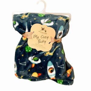 Adirondack My Cozy Baby Dinosaurs Rocket Security Lovey Blanket 30" X 40" New